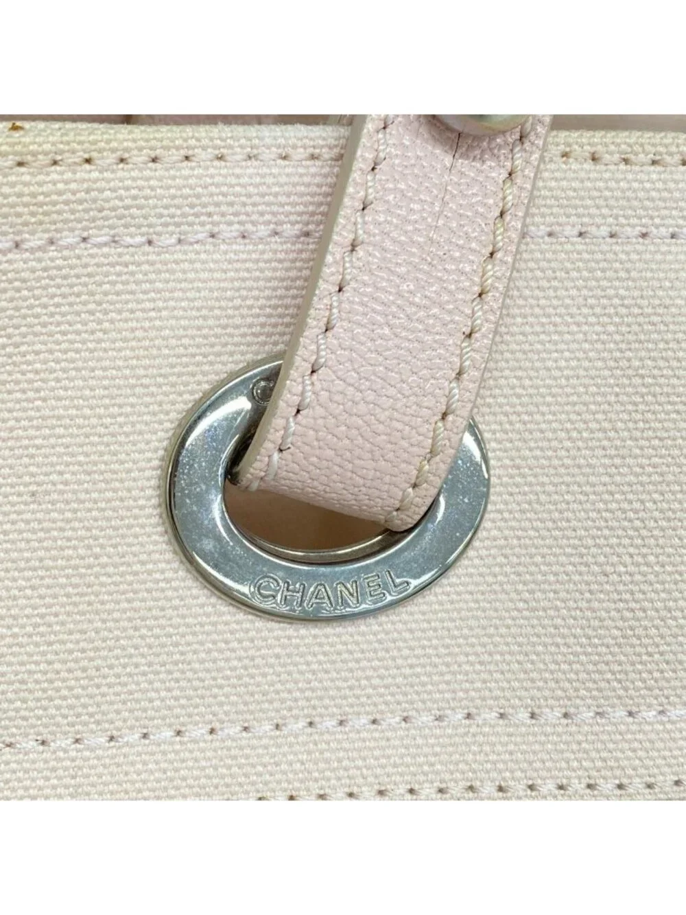 Chanel Tote Paris Biarritz Canvas Pink Silver